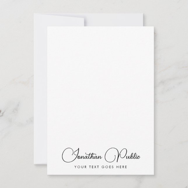 Typography Script Name Modern Vertical Template (Front)