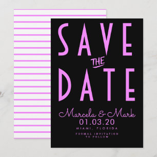 Typography Simple Bright Save The Dates Card