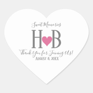 Typography Sweet Memories Wedding Favour Stickers