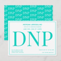Typography Teal White DNP Graduation Party