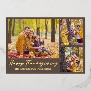 Typography thanksgiving family photo collage