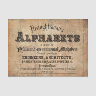 Typography Tissue Paper for Decoupage Furniture