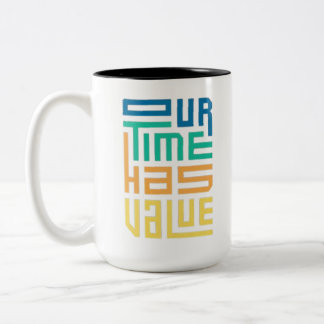 typography Two-Tone coffee mug