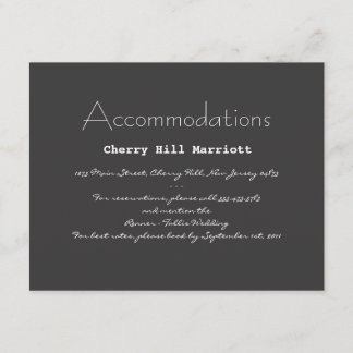Typography Wedding Invitation Insert
