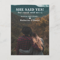 Typography Wedding Postponement Save The Date