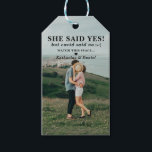 Typography Wedding Postponement Save The Date Gift Tags<br><div class="desc">Celebrate in style with these stylish and very trendy wedding save the date tags. This design is easy to personalise with your special event wording and your guests will be thrilled when they receive these fabulous tags.</div>