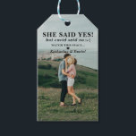Typography Wedding Postponement Save The Date Gift Tags<br><div class="desc">Celebrate in style with these stylish and very trendy wedding save the date tags. This design is easy to personalise with your special event wording and your guests will be thrilled when they receive these fabulous tags.</div>