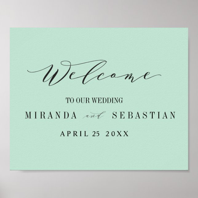 TYpography welcome wedding sign (Front)