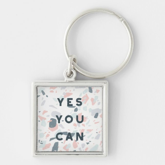 Typography - Yes You Can Key Ring (Front)