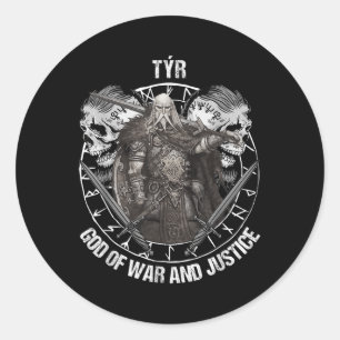 Tyr Gods Of War And Justice Viking Nordic Norse My Classic Round Sticker