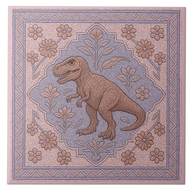 Tyrannasaurus Rex Pink-ish Tile (Front)