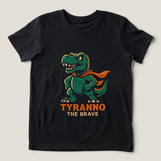 Tyranno the Brave – Hero Dinosaur Tri-Blend Shirt (Design Front)