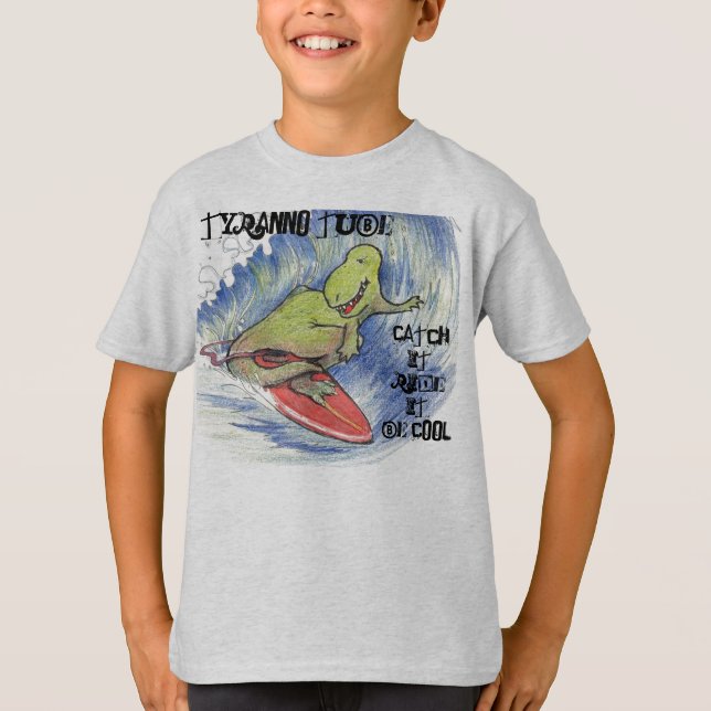 Tyranno Tube surf design T-Shirt (Front)