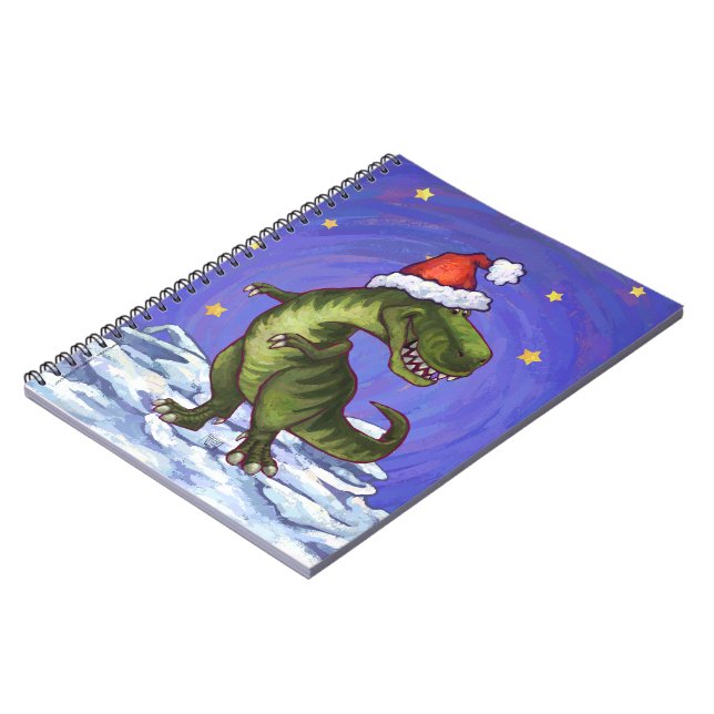 Tyrannosaurus Christmas Notebook (Left Side)