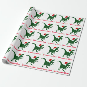 Tyrannosaurus Claws Jurassic Christmas Wrapping Paper