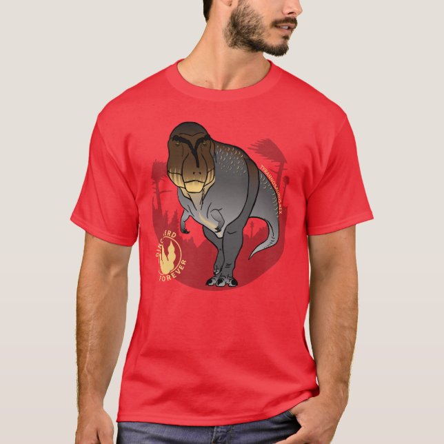 Tyrannosaurus - Dino Nerd Forever Adult T-Shirt (Front)