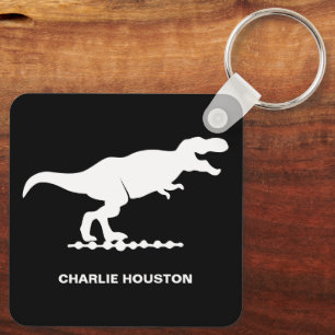Tyrannosaurus Dinosaur Silhouette Keychain