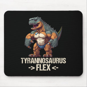 Tyrannosaurus Flex Fitness Gym Bodybuilding Funny  Mouse Pad