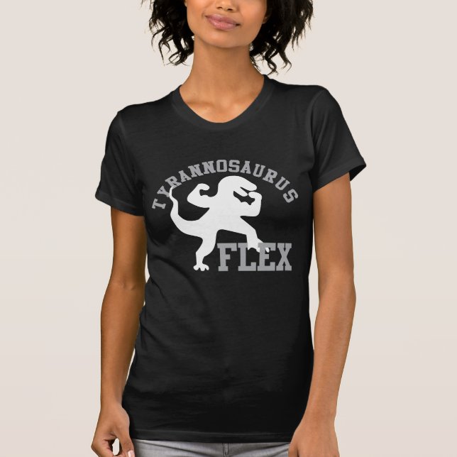 Tyrannosaurus Flex Funny Dinosaur T-rex T-Shirt (Front)
