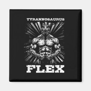 Tyrannosaurus Flex Strength Gym Funny Bodybuilding Magnet
