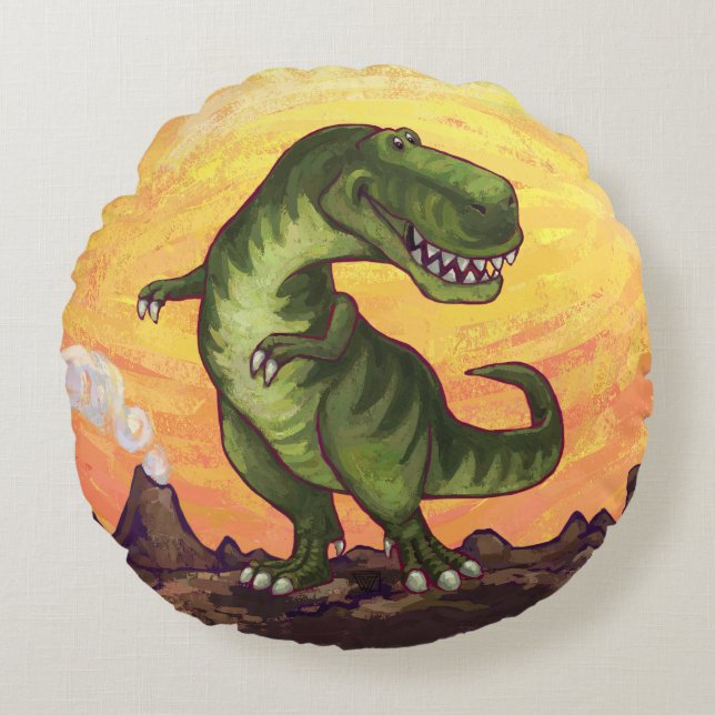 Tyrannosaurus Gifts & Accessories Round Cushion (Front)