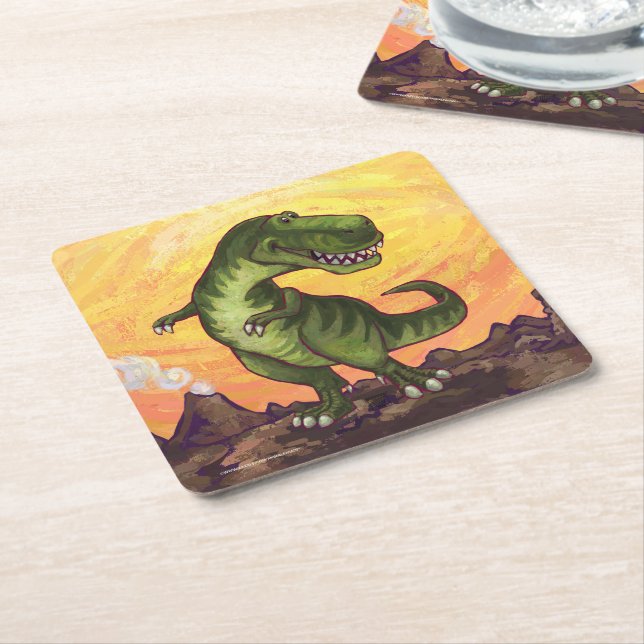Tyrannosaurus Gifts & Accessories Square Paper Coaster (Angled)