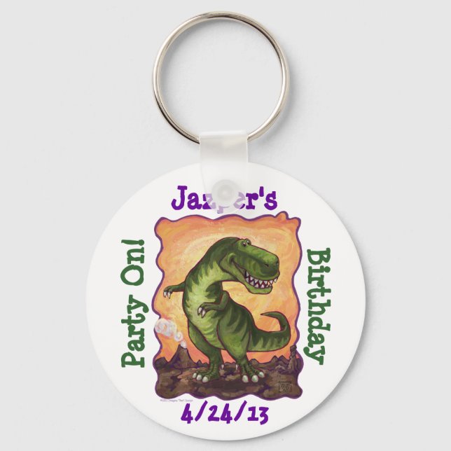 Tyrannosaurus Party Centre Key Ring (Front)