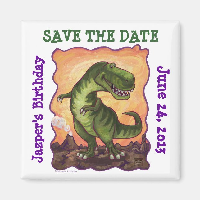 Tyrannosaurus Party Centre Magnet (Front)