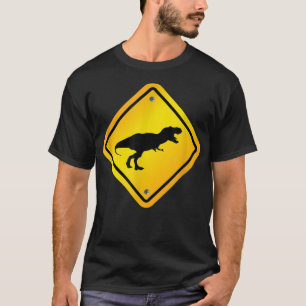 Tyrannosaurus Re Dinosaur Crossing Design T-Shirt