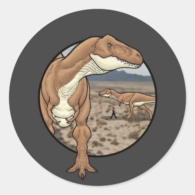 Tyrannosaurus rex #2 classic round sticker (Front)