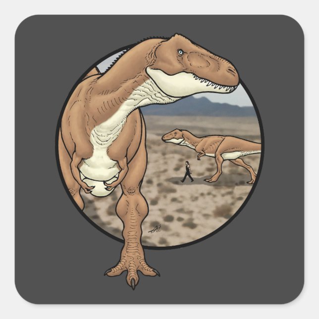 Tyrannosaurus rex #2 square sticker (Front)