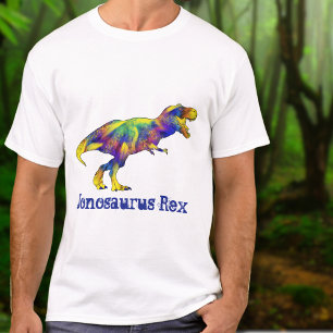 Tyrannosaurus Rex Add a Name Psychedelic Dinosaur T-Shirt