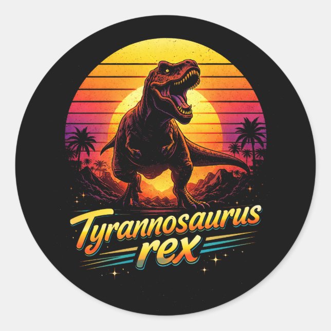 Tyrannosaurus Rex Classic Round Sticker (Front)