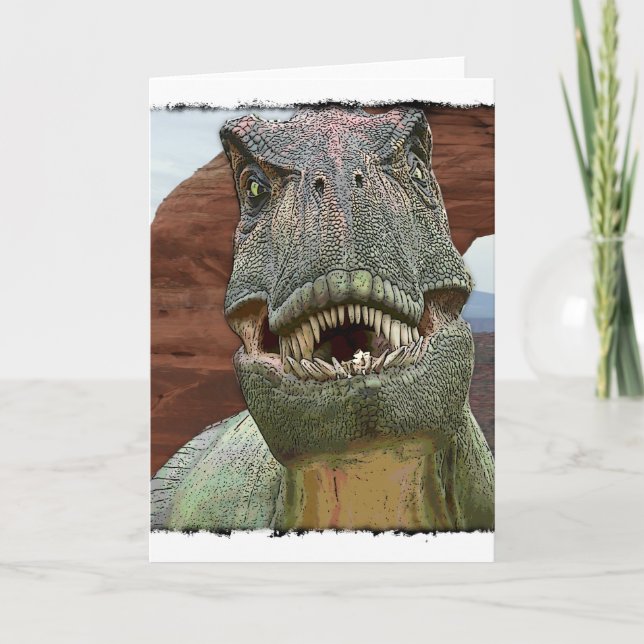 Tyrannosaurus Rex Dinosaur Card (Front)