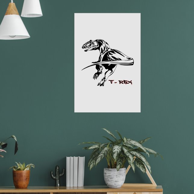 Tyrannosaurus rex Dinosaur Poster (Living Room 1)
