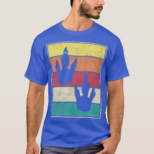 Tyrannosaurus Rex Dinosaur Tracks Footprint Retro T-Shirt