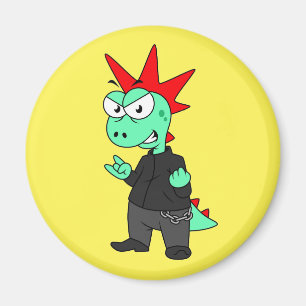 Tyrannosaurus Rex Dressed As A Punk. Magnet