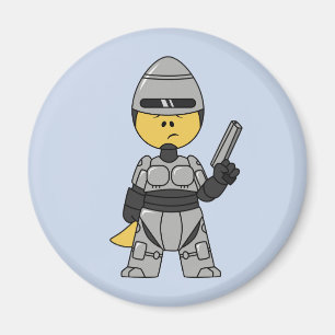 Tyrannosaurus Rex Dressed As Robocop. Magnet