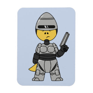 Tyrannosaurus Rex Dressed As Robocop. Magnet