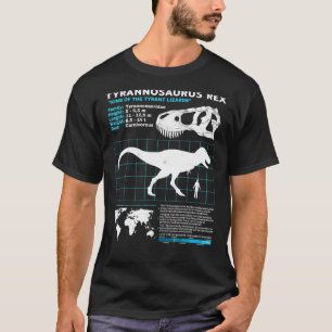 Tyrannosaurus Rex Fact Sheet Dinosaur Facts T-Shirt