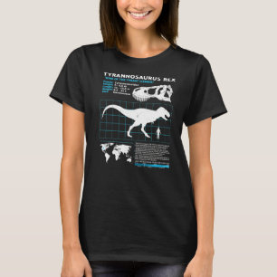 Tyrannosaurus Rex Fact Sheet Dinosaur Facts T-Shirt