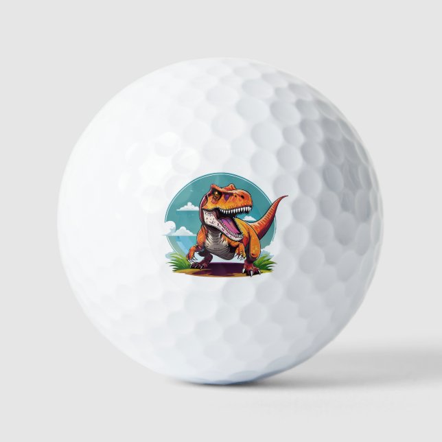 Tyrannosaurus Rex Golf Balls (Front)
