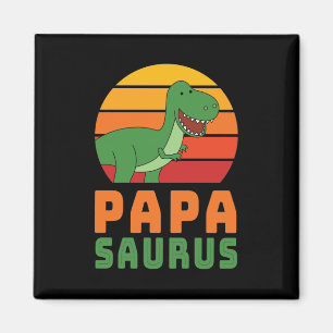 Tyrannosaurus Rex Papasaurus Dinosaur Father's Day Magnet