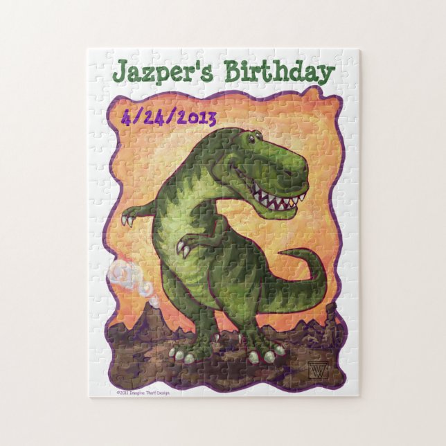 Tyrannosaurus Rex Party Centre Jigsaw Puzzle (Vertical)