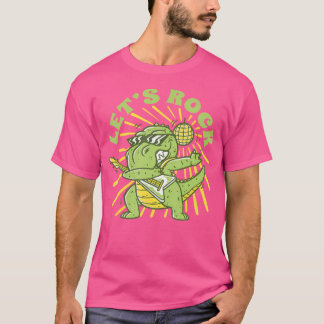 Tyrannosaurus Rex Playing Guitar  T-Rex  Funny Din T-Shirt