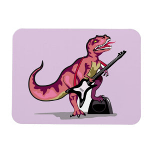 Tyrannosaurus Rex Playing The Guitar. Magnet
