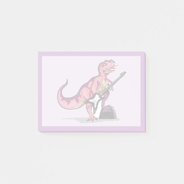 Tyrannosaurus Rex Playing The Guitar. Post-it Notes (Front)