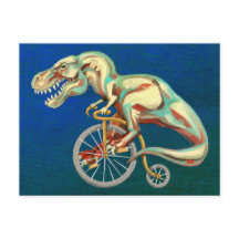 Tyrannosaurus Rex Riding a Bicycle