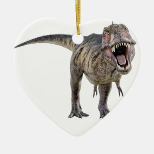 Tyrannosaurus Rex Roaring Towards the Front Ceramic Tree Decoration