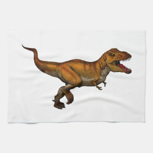 Tyrannosaurus Rex Running T-Rex Tea Towel